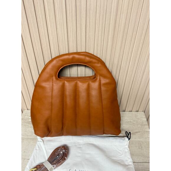 NWT Fawn Design The Quilted Handbag with Strap in Brown Matte - Picture 11 of 11